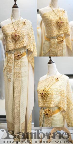 ชุดไทยเจ้าสาว ชุดไทยจักรพรรดิ์ เช่าที่แบมบี้ เวดดิ้ง ห้วยขวาง
